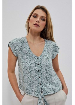 Koszula rozpinana damska z wiskozy z krótkim rękawem ze sklepu 5.10.15 w kategorii Bluzki damskie - zdjęcie 169722439