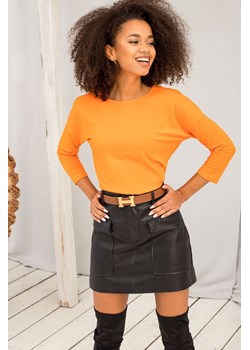 Pomarańczowa bluzka bawełniana Mona ze sklepu 5.10.15 w kategorii Bluzki damskie - zdjęcie 169722559