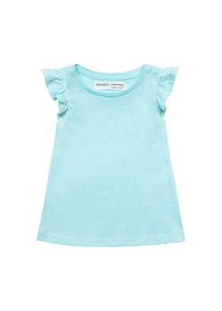 Błękitna bluzka bawełniana dziewczęca z falbankami ze sklepu 5.10.15 w kategorii Bluzki dziewczęce - zdjęcie 169722628