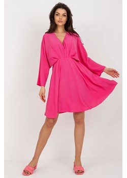 Ciemnoróżowa letnia sukienka z szerokimi rękawami Zayna ze sklepu 5.10.15 w kategorii Sukienki - zdjęcie 169722877