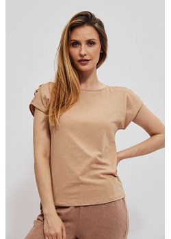 T-shirt damski beżowy ze sklepu 5.10.15 w kategorii Bluzki damskie - zdjęcie 169723069