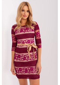 Sukienka krótka fioletowa ze sklepu 5.10.15 w kategorii Sukienki - zdjęcie 169723106