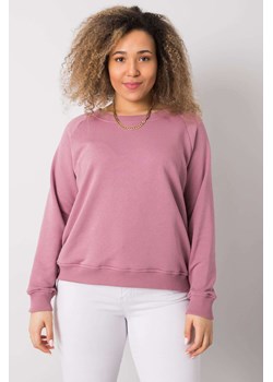 Brudnoróżowa bluza plus size z bawełny Donna ze sklepu 5.10.15 w kategorii Bluzy damskie - zdjęcie 169723476