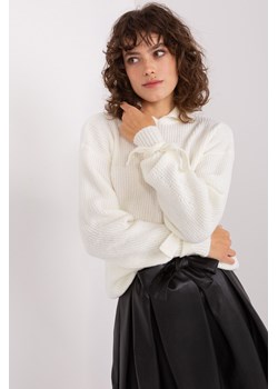 Ecru damski sweter golf z dzianiny ze sklepu 5.10.15 w kategorii Swetry damskie - zdjęcie 169723506
