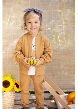 Bawełniana bluza dziewczęca - żółta ze sklepu 5.10.15 w kategorii Bluzy dziewczęce - zdjęcie 169723525
