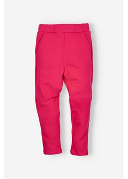 Spodnie dresowe dla dziewczynki - I Love Colors - różowe ze sklepu 5.10.15 w kategorii Spodnie dziewczęce - zdjęcie 169723549