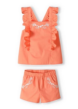 Pomarańczowy komplet niemowlęcy - bluzka na ramiączkach + spodenki ze sklepu 5.10.15 w kategorii Komplety niemowlęce - zdjęcie 169723557
