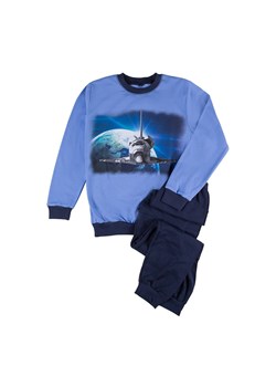 Chłopięca piżama niebiesko-granatowa ze statkiem kosmicznym ze sklepu 5.10.15 w kategorii Piżamy dziecięce - zdjęcie 169723617