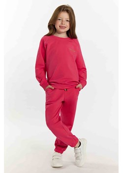 Komplet dresowy dziewczęcy - bluza i spodnie dresowe - różowy ze sklepu 5.10.15 w kategorii Dresy dziewczęce - zdjęcie 169723687