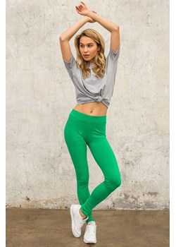 Zielone legginsy Basic ze sklepu 5.10.15 w kategorii Spodnie damskie - zdjęcie 169723717