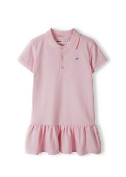 Różowa sukienka polo z krókim rękawem dla niemowlaka ze sklepu 5.10.15 w kategorii Sukienki niemowlęce - zdjęcie 169723738