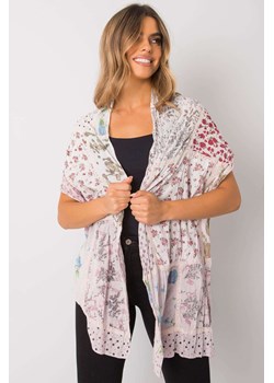 Jasnoróżowa chusta bawełniana z nadrukiem ze sklepu 5.10.15 w kategorii Szaliki i chusty damskie - zdjęcie 169724145