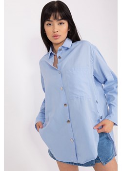 Jasnoniebieska koszula oversize z guzikami ze sklepu 5.10.15 w kategorii Koszule damskie - zdjęcie 169724307