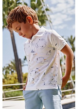 Koszulka polo z krótkim rękawem dla chłopca Mayoral - biała ze sklepu 5.10.15 w kategorii T-shirty chłopięce - zdjęcie 169724627