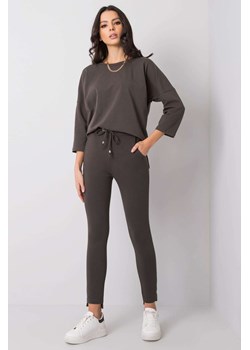 Ciemne khaki spodnie Debora ze sklepu 5.10.15 w kategorii Spodnie damskie - zdjęcie 169724645