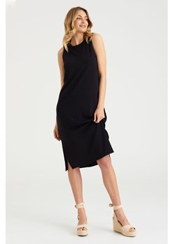 Gładka czarna sukienka damska na ramiączka ze sklepu 5.10.15 w kategorii Sukienki - zdjęcie 169724737