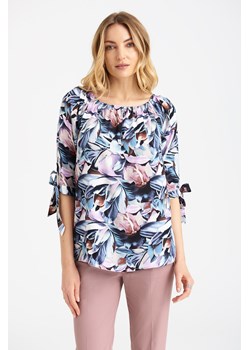 Bluzka damska z wiskozy z długim rękawem z motywem kwiatowym ze sklepu 5.10.15 w kategorii Bluzki damskie - zdjęcie 169724755