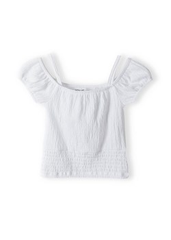 Biała bluzka dziewczęca hiszpanka z marszczeniem ze sklepu 5.10.15 w kategorii Bluzki dziewczęce - zdjęcie 169724865