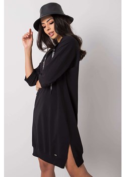 Czarna sukienka bawełniana z dzianiny dresowej ze sklepu 5.10.15 w kategorii Sukienki - zdjęcie 169725018