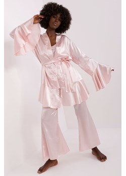 Jasnoróżowa trzyczęściowa piżama damska ze spodniami ze sklepu 5.10.15 w kategorii Piżamy damskie - zdjęcie 169725069