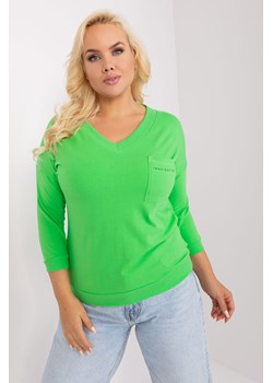 Bawełniana bluzka plus size jasny zielony ze sklepu 5.10.15 w kategorii Bluzki damskie - zdjęcie 169725146