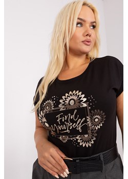 Bawełniana bluzka plus size czarny ze sklepu 5.10.15 w kategorii Bluzki damskie - zdjęcie 169725585