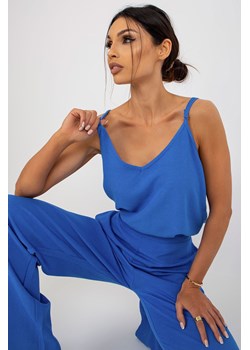 Niebieski damski top z dekoltem V OCH BELLA ze sklepu 5.10.15 w kategorii Bluzki damskie - zdjęcie 169725847