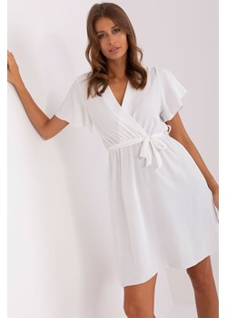 Biała sukienka damska na lato - krótki rękaw ze sklepu 5.10.15 w kategorii Sukienki - zdjęcie 169726165