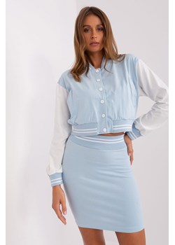 Komplet casualowy z krótką bluzą jasny niebieski ze sklepu 5.10.15 w kategorii Komplety i garnitury damskie - zdjęcie 169726208