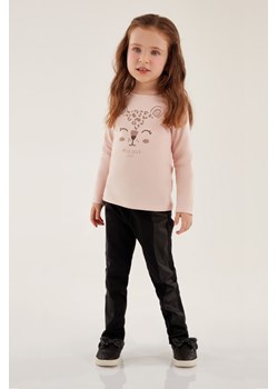 Jasno różowa bluzka dla dziewczynki z długim rękawem ze sklepu 5.10.15 w kategorii Bluzki dziewczęce - zdjęcie 169726245