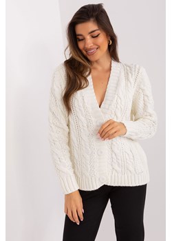 Ecru sweter damski rozpinany z wełną ze sklepu 5.10.15 w kategorii Swetry damskie - zdjęcie 169726377