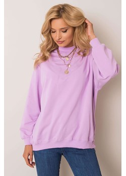 Fioletowa bawełniana bluza damska z dzianiny ze sklepu 5.10.15 w kategorii Bluzy damskie - zdjęcie 169726458