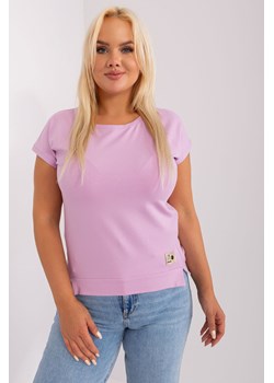 Jasnofioletowa bluzka plus size z rozcięciami ze sklepu 5.10.15 w kategorii Bluzki damskie - zdjęcie 169726638