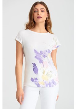 T-shirt damski w kwiaty biały ze sklepu 5.10.15 w kategorii Bluzki damskie - zdjęcie 169726807