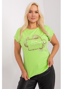 Bawełniana bluzka plus size jasny zielony ze sklepu 5.10.15 w kategorii Bluzki damskie - zdjęcie 169726975