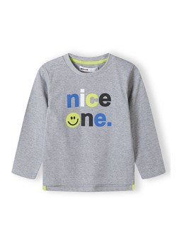 Bluzka niemowlęca szara z długim rękawem i napisem "Nice one" ze sklepu 5.10.15 w kategorii Kaftaniki i bluzki - zdjęcie 169726989