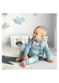 Spodnie niemowlęce z bawełny organicznej dla chłopca ze sklepu 5.10.15 w kategorii Spodnie i półśpiochy - zdjęcie 169727059