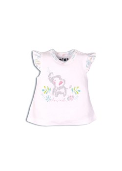 Bawełniany t-shirt niemowlęcy z ozdobnymi rękawkami ze sklepu 5.10.15 w kategorii Koszulki niemowlęce - zdjęcie 169727098