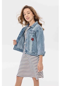 Jeansowa kurtka dla dziewczynki z gwiazdką ze sklepu 5.10.15 w kategorii Kurtki dziewczęce - zdjęcie 169727158