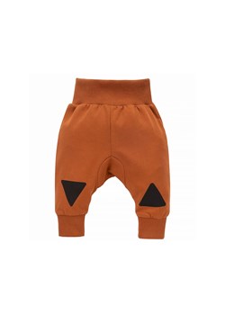 Brązowe spodnie niemowlęce z nadrukiem ze sklepu 5.10.15 w kategorii Spodnie i półśpiochy - zdjęcie 169727167