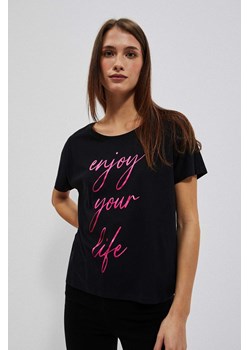 Koszulka damska z nadrukiem czarna ze sklepu 5.10.15 w kategorii Bluzki damskie - zdjęcie 169727506