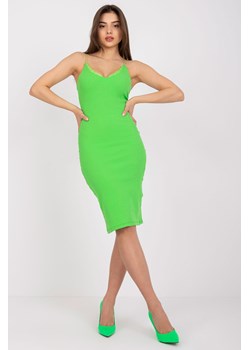 Sukienka z cienkimi ramiączkami - zielona ze sklepu 5.10.15 w kategorii Sukienki - zdjęcie 169727536