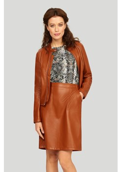 Elegancka spódnica ze skóry ekologicznej - brązowa ze sklepu 5.10.15 w kategorii Spódnice - zdjęcie 169727546