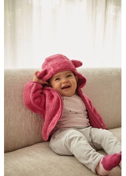 Różowy polar niemowlęce rozpinany z kapturem ze sklepu 5.10.15 w kategorii Bluzy i swetry - zdjęcie 169728485