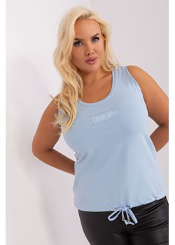 Jasnoniebieski damski top plus size z napisem ze sklepu 5.10.15 w kategorii Bluzki damskie - zdjęcie 169728508