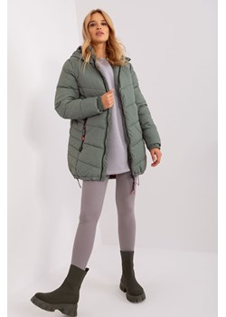 Khaki kurtka zimowa z kapturem SUBLEVEL ze sklepu 5.10.15 w kategorii Kurtki damskie - zdjęcie 169728618