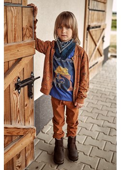 Brązowe spodnie regular fit dla chłopca ze sklepu 5.10.15 w kategorii Spodnie chłopięce - zdjęcie 169728956