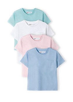 Bawełniany t-shirt dla niemowlaka 4-pak ze sklepu 5.10.15 w kategorii Koszulki niemowlęce - zdjęcie 169729027