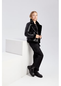 Czarna zimowa kurtka ramoneska - unisex - Limited Edition ze sklepu 5.10.15 w kategorii Kurtki dziewczęce - zdjęcie 169729458