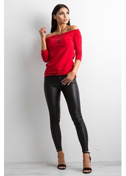 Czerwona bluzka z odkrytymi ramionami Live ze sklepu 5.10.15 w kategorii Bluzki damskie - zdjęcie 169729477